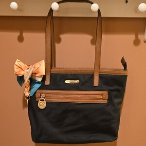 Michael Kors Black and Tan Tote Bag